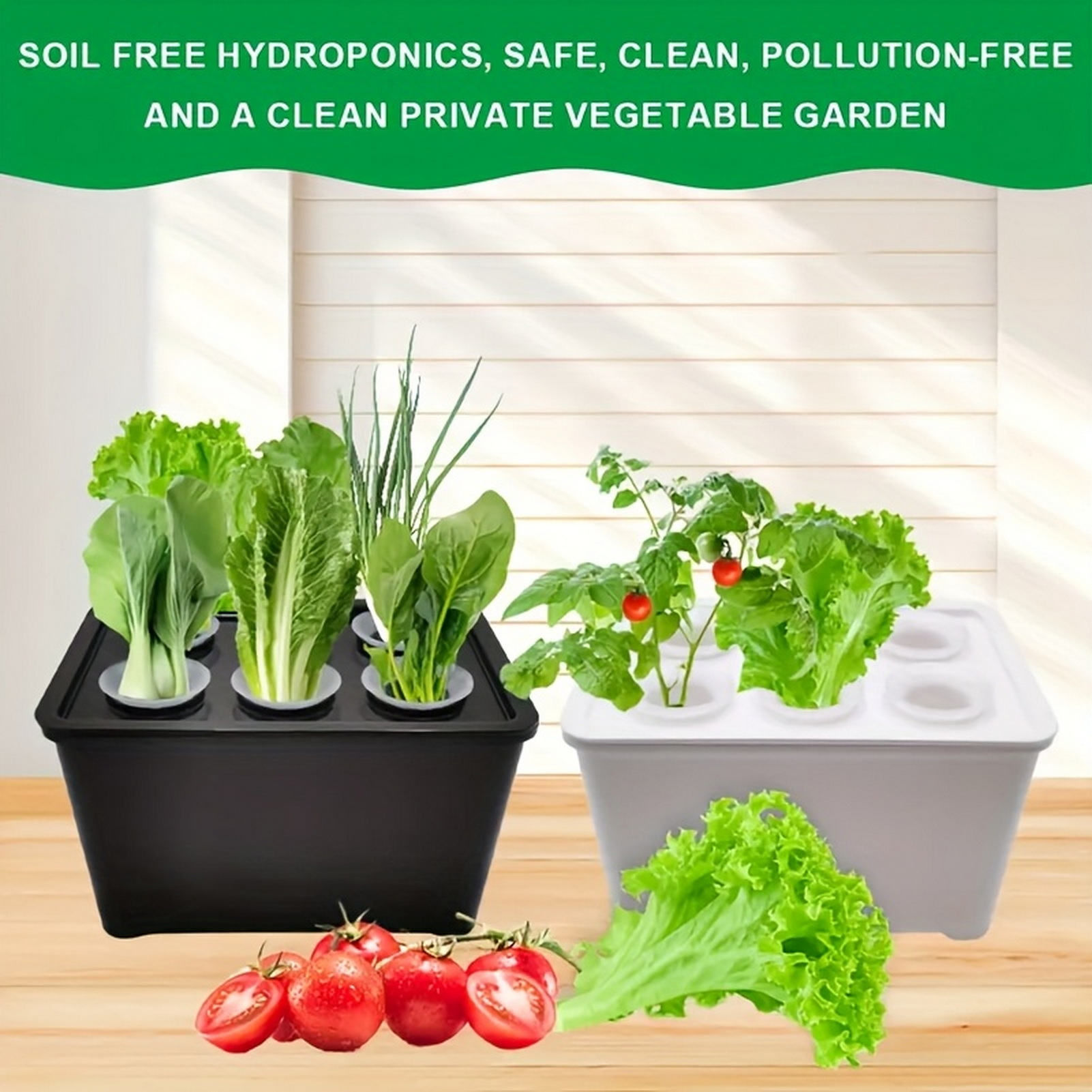 Indoor Herb Garden Kit - 6 dalam 1 Pot Pembibitan Hidroponik