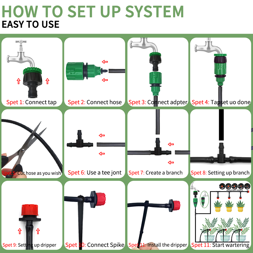 Sistem irigasi tetes mikro por - Smart Garden Sprinkler System ulasan dan harga
