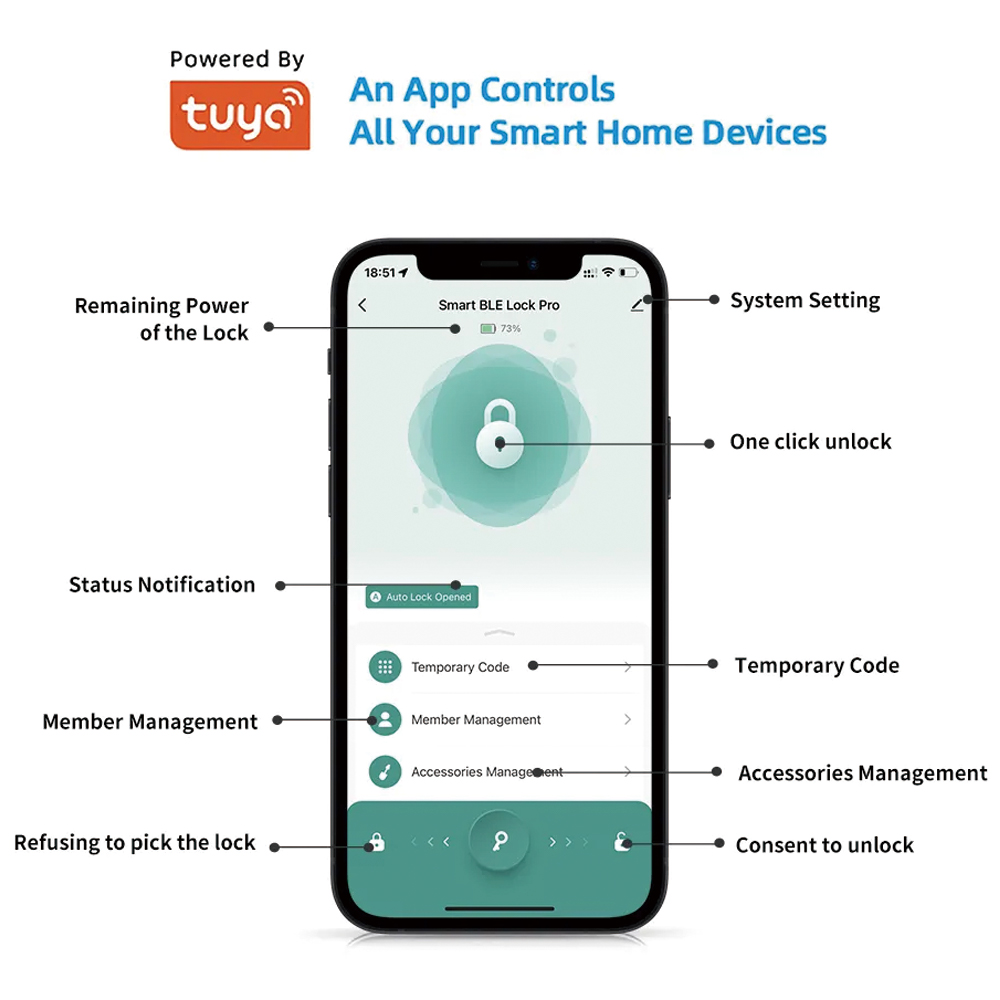 TYSH Tuya Smart Keamanan Otoma - Smart Garden Lock ulasan dan harga
