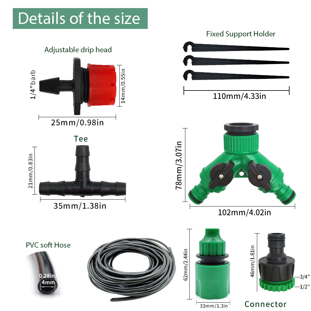 Rumah kaca 15M-30M DIY sistem  - Smart Garden Sprinkler System ulasan dan harga