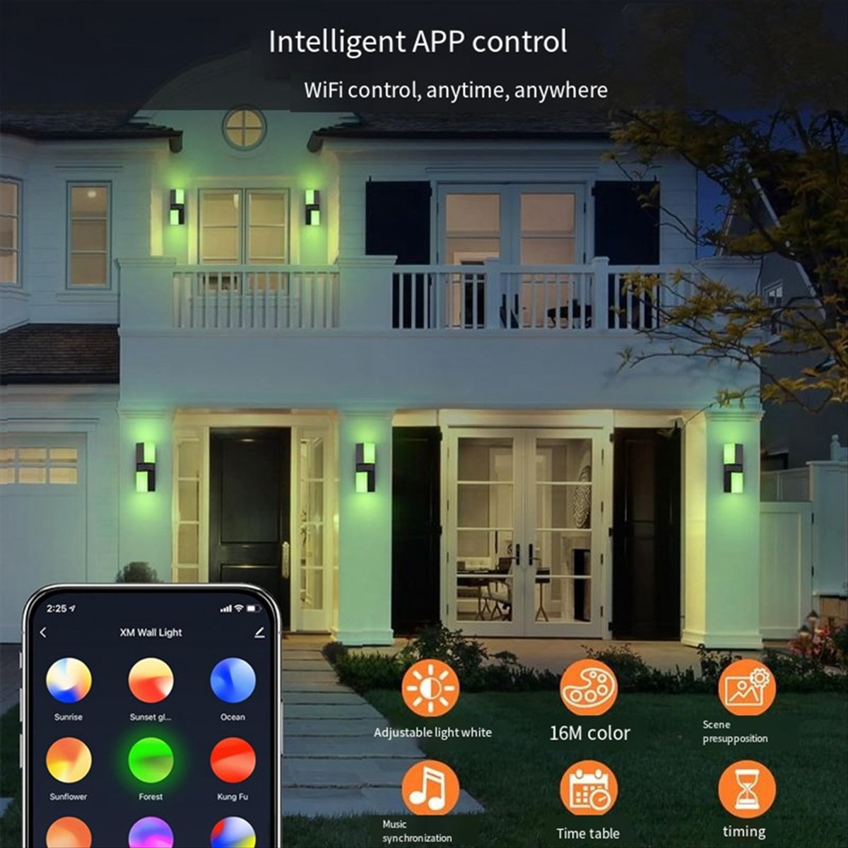 Lampu Dinding LED AA19 Dual He - Smart Garden Fence & Balcony Hanging Planter ulasan dan harga