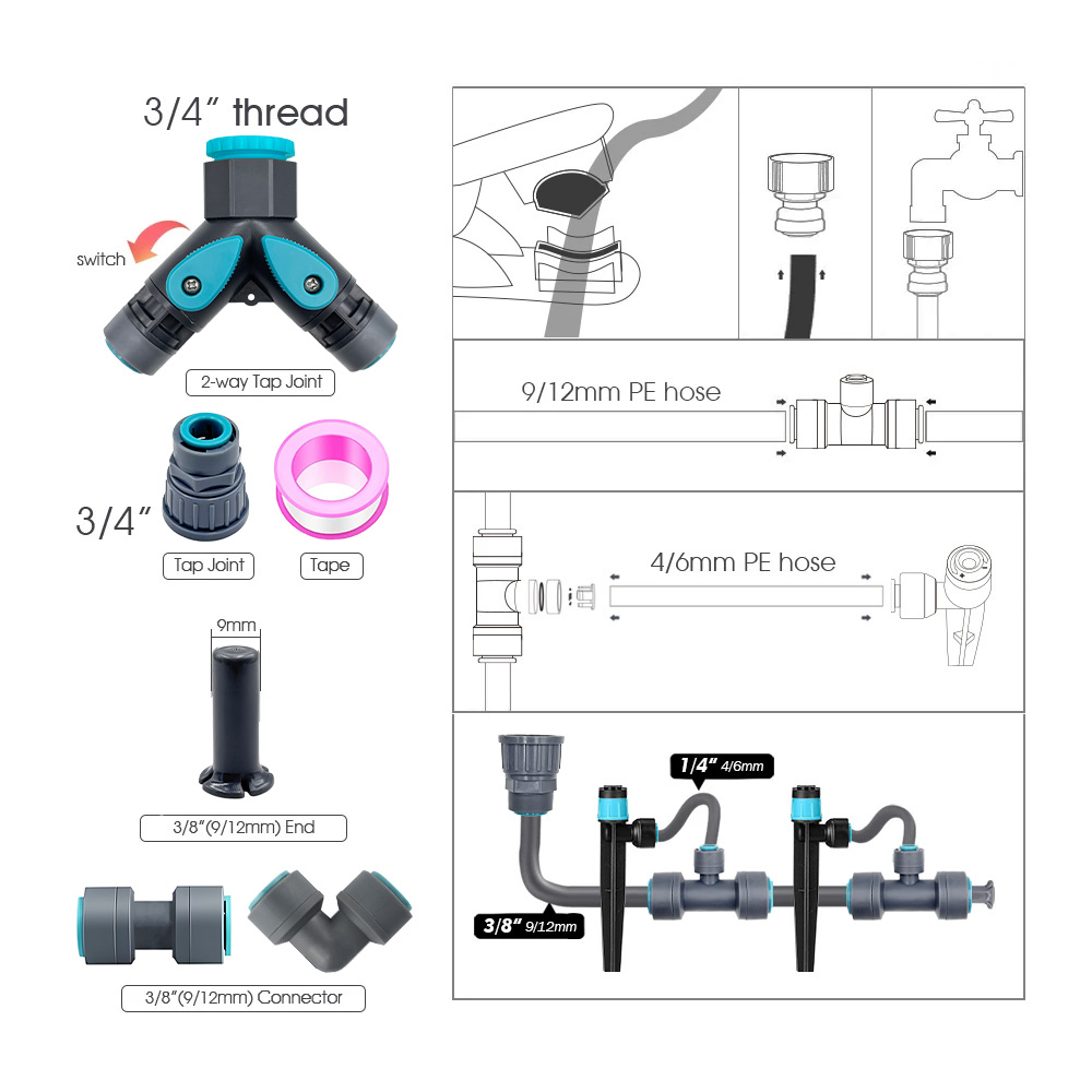Sistem Irigasi Taman Bubbler 3 - Smart Garden Sprinkler System ulasan dan harga