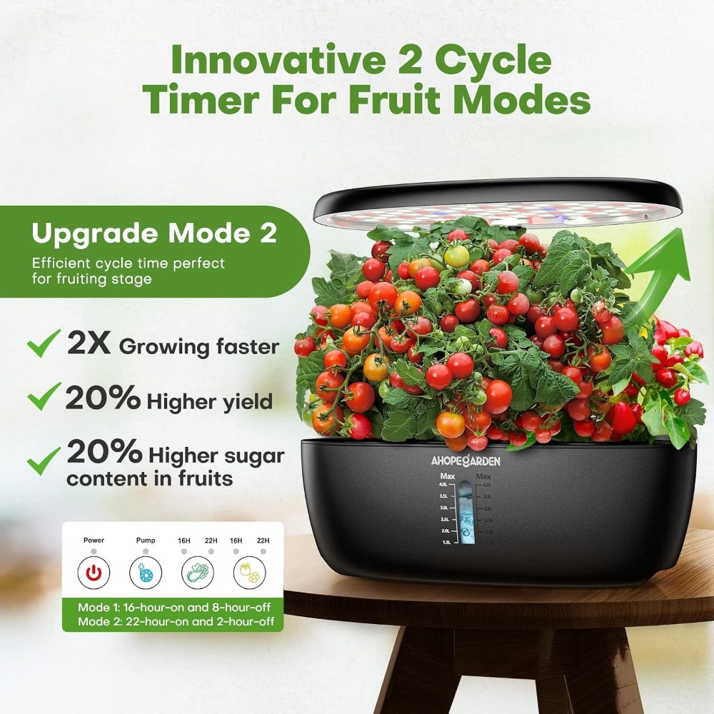 12 Pot Kebun Hidroponik dengan - Indoor Herb Garden Kit ulasan dan harga