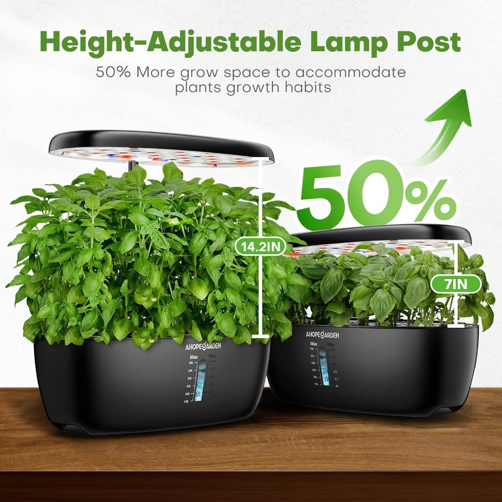 12 Pot Kebun Hidroponik dengan - Indoor Herb Garden Kit ulasan dan harga