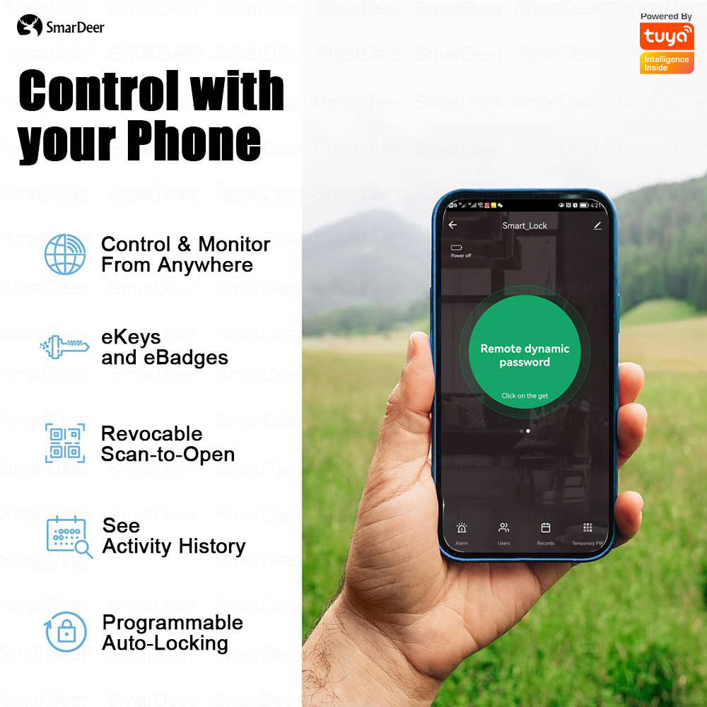 SmarDeer kunci pintu elektroni - Smart Garden Lock ulasan dan harga