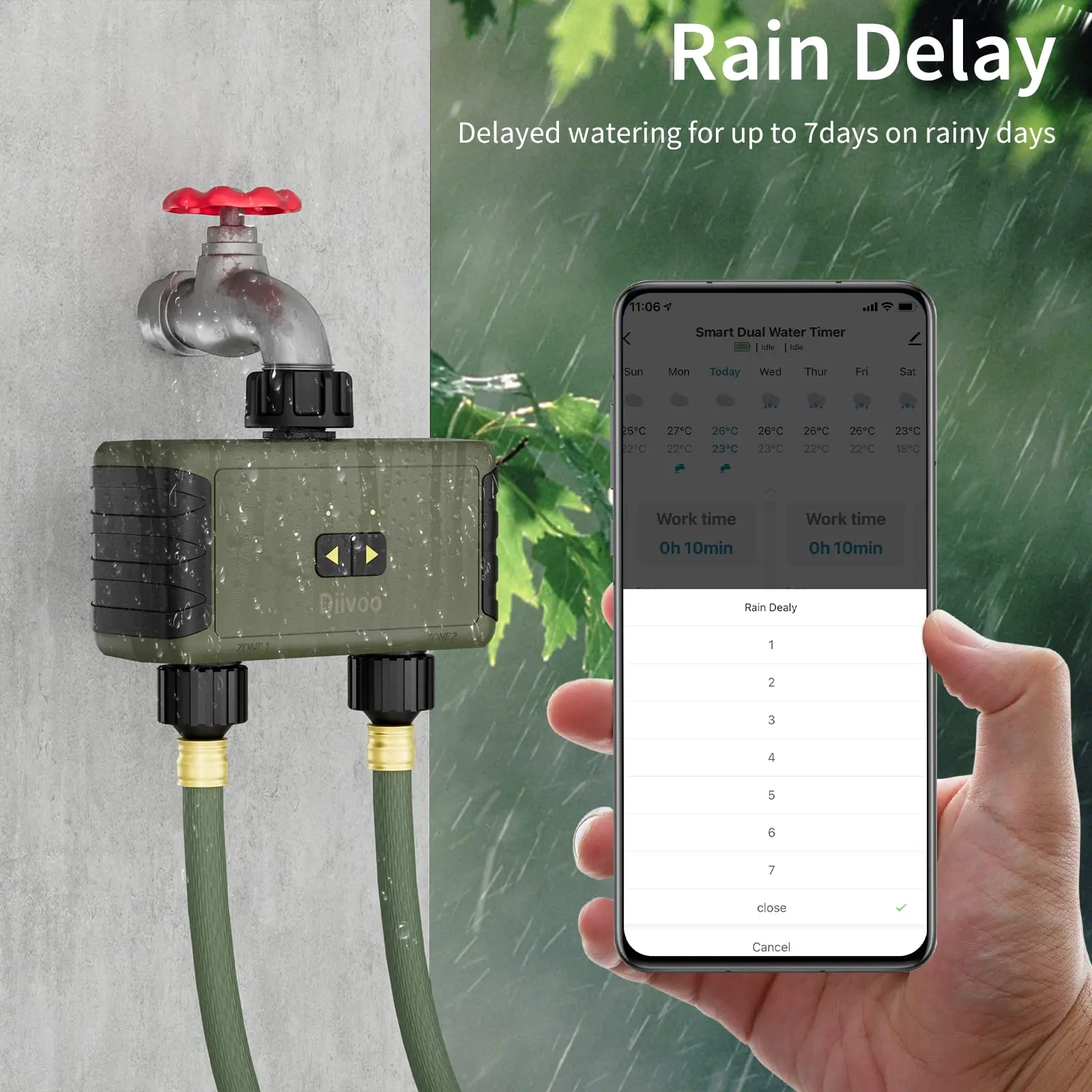Diivoo Penyiram Otomatis denga - Smart Garden Lock ulasan dan harga